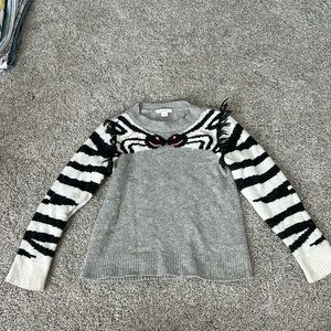 Adorable zebra CrewCuts sweater